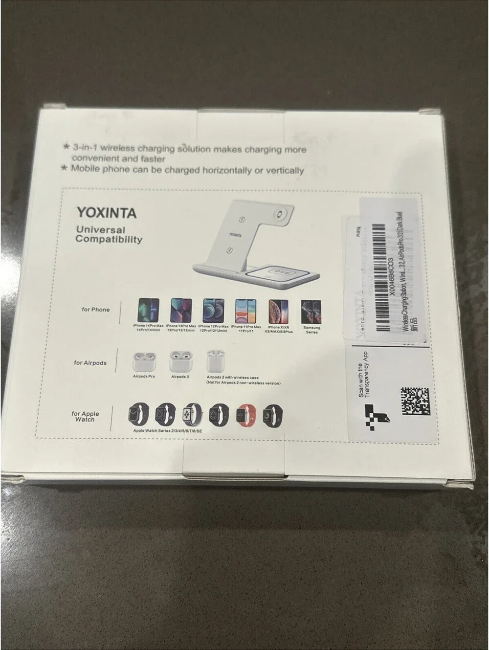 Yoxinta 3-In-1 Wireless I Phone Fast Charger Foldable